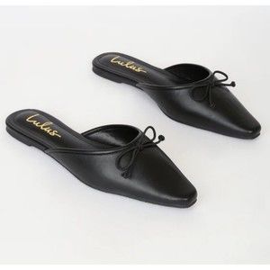 Lulus Women’s Carleigh Black Ballet Mule Slides - Size 10